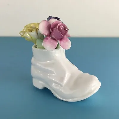 Buy Royal Adderley Made In England Bone China Boot / Shoe Floral Flower Posy Bowl • 11.99£