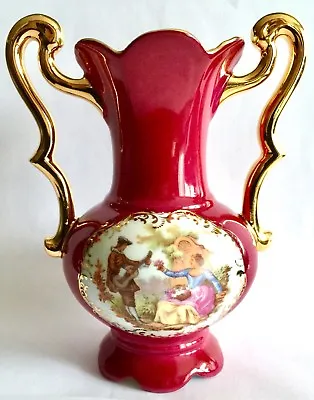Buy Vintage Generously Gold Gilded Hand Decorated French Limoges 6”/15cm Vase / Urn • 50£