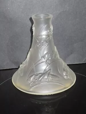 Buy Lalique France Frosted Glass Grasshopper Vase, Signed • 289.80£