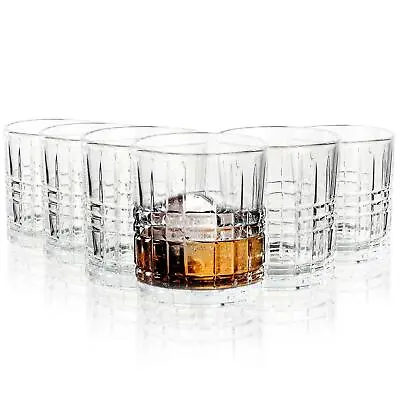 Buy Vinsani 6 Regal Whisky Classic Cut Transparent Whiskey Glasses • 9.99£