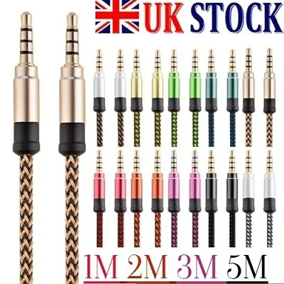 Buy Aux Cable Jack To Jack 3.5Mm Audio Lead Male Stereo 1 To 5m Car PC Phone Plug  • 3.40£