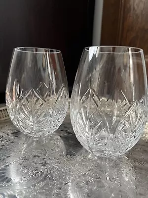 Buy 2 - Waterford Crystal ACANTHUS Stemless Wine Glasses 5.5  - Excellent • 56.69£
