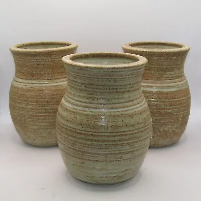 Buy Vintage Stoneware Earthenware STYLE Storage Jars Pots X 3 • 14.95£