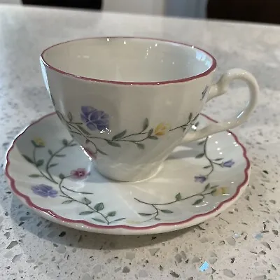 Buy 6 X JOHNSON BROTHERS SUMMER CHINTZ CUPS AND SAUCERS Excellent Condition • 5.99£