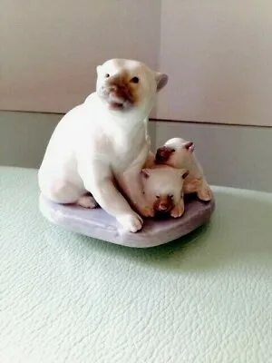 Buy LLADRO Porcelain Figurine - Polar Bear - Mother With Cubs - 5434 • 99.53£