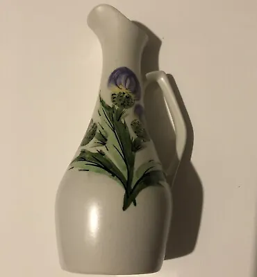 Buy Scottish Thistle Floral- Small Pottery Pitcher Vase Hand Painted Decoration 1050 • 8.99£