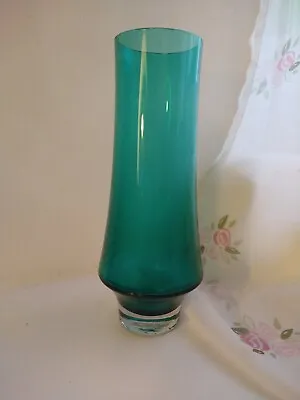 Buy Riihimaki Tamara Aladin Vintage Blue Vase, Art Glass, MCM Scandinavian • 30£