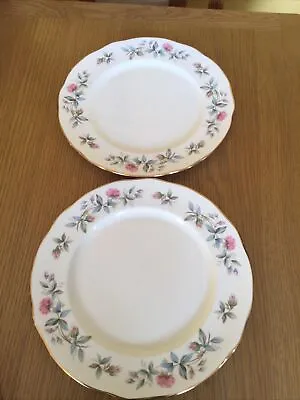 Buy Vintage Set Of 2 X Duchess Bone China BRAMBLE ROSE Dinner Plates 10.25  • 7£