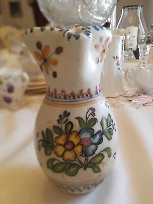 Buy  Pre-owned.Antique HB.  Quimper Ware Pitcher Floral  Vase Euc • 66.50£