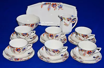 Buy Vintage James Kent Ye Olde Foley 21 Piece Art Deco Floral Tea Set, • 29.99£