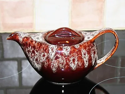 Buy Rare Classic Design 1950’s Kernewek Brown Honycombe Glaze Tea Pot   • 9.99£