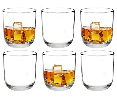 Buy 6Pc Glass Tumblers Set Whiskey Clear Heavy Base Dishwasher Safe Glassware 245ML • 12.99£