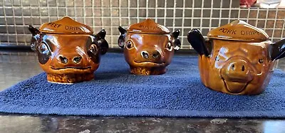 Buy Vintage Szeiler Beef And Pork Dripping And Mustard Pots • 28£