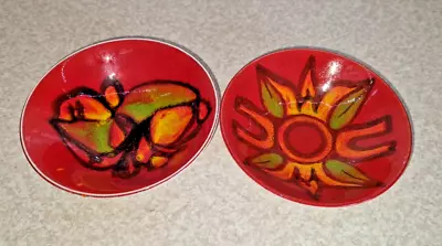 Buy PAIR OF POOLE POTTERY DELPHIS HANDPAINTED BOWLS 16cm #56 MODEL SIGNED • 29.99£