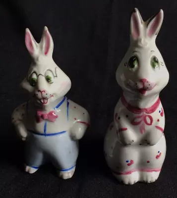 Buy USSR / Russian Dulyovo Dulevo Porcelain Factory - Pair Of Hand Painted Rabbits • 25£