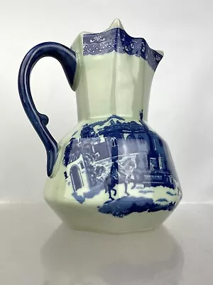 Buy Vintage VICTORIA WARE IRONSTONE PITCHER Town Square Large Ceramic Blue/White Jug • 19.99£