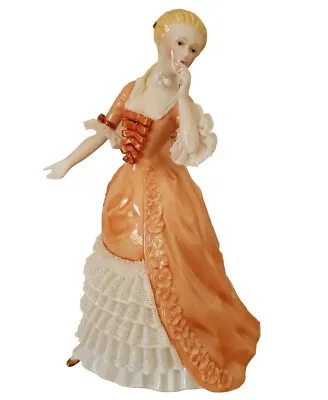 Buy Franklin Mint A Rose For Genevieve Lady Figurine Orange • 13£