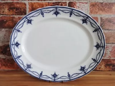 Buy Losol Ware Keeling & Co Flow Blue & White Large Oval Platter • 19.95£