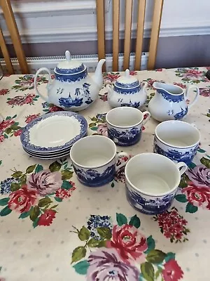 Buy Waterside Fine China Blue And White Tea Set • 10£