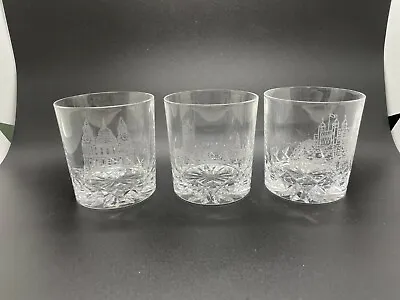 Buy  Webb Thomas Old Fashioned London Landmarks Etched Crystal Glasses Souvenir • 22.75£