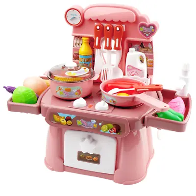 Buy Kitchen Toys Chef Light Music Pretend Cooking Food Play Dinnerware Set Children • 46.01£