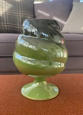 Buy Maling Lustre Ware. Green Spiral 20cm High Vase. Collectable • 18£