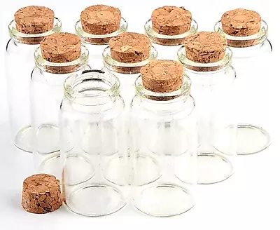 Buy Mini Glass Jars With Cork Stoppers Mini Clear Glass Bottles Tiny Glass Container • 3.95£
