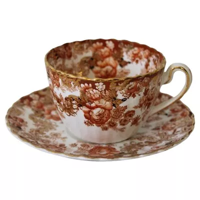 Buy Vintage Victorian Rust Radfords Fenton Bone China Tea Cup And Small Saucer #642 • 23.74£