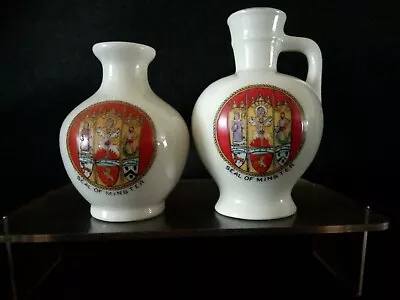 Buy Crested China - SEAL OF MINSTER Crests - Canterbury Vase/Vase - Arcadian. • 5£