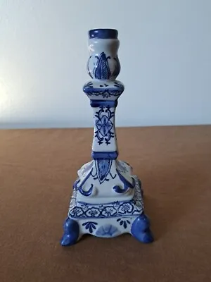 Buy Vintage Blueware Candlestick Ceramic Blue White 7  • 28.45£