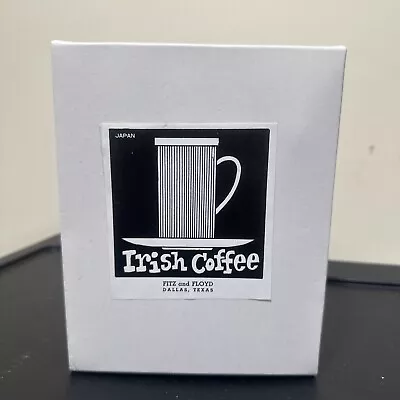 Buy Vintage Fitz & Floyd JAPAN  Irish Coffee Cups & Plate Set Of 4 LE Minimalist Wht • 33.07£