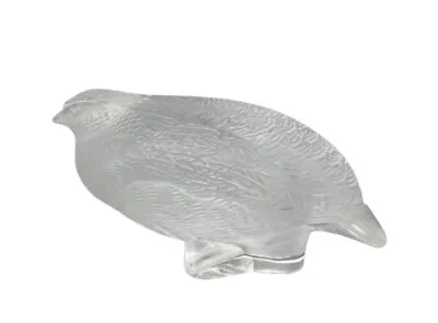 Buy Lalique France Frosted Quail Partridge Sculpture Signed • 172.92£