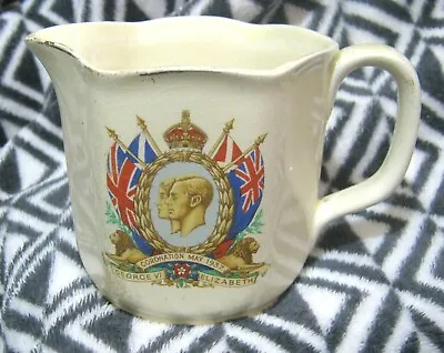Buy King George VI Coronation 1937 Jug Nelson Ware BCM Approx 4 Ins Tall • 24.99£