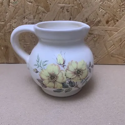 Buy Vintage Prinknash Pottery Cream Floral Milk Jug - Yellow Rose - 9.5cm • 4.99£