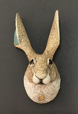 Buy Studio Pottery Gin Durham Hare Head Wall Sculpture • 110£