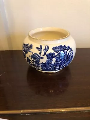 Buy Vintage Sadler Pottery Willow Pattern Sugar Bowl  1705H • 9.95£