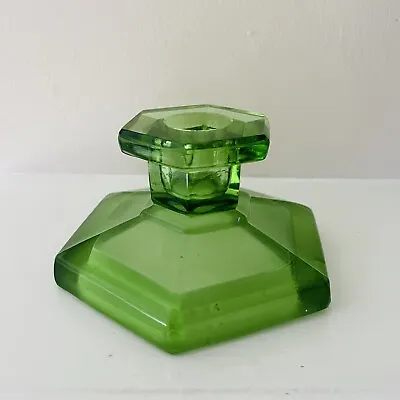 Buy Lime Green Glass Candle Stick Holder 6 Cm Tall • 2.99£