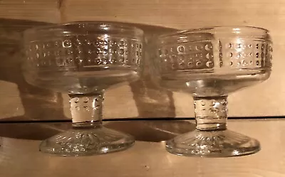 Buy Riihimaen Lasi Finland Glass Serving Bowls SET OF 2pcs Model Barokki • 47.37£