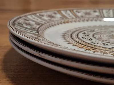 Buy BG&W LATE MAYERS Victorian STAR Pattern Antique Ironstone Dinnerware Plates X 3 • 39.95£