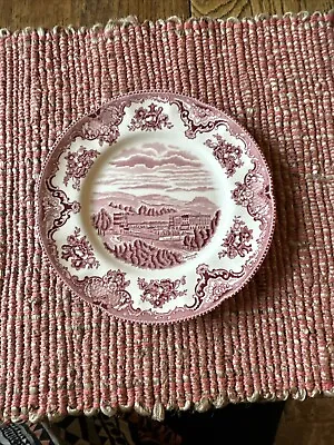 Buy  Salad Plate Johnson Bros England Old Britain Castle Chatsworth 8 Inches Red  • 9.63£