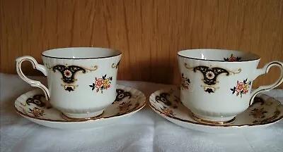 Buy X2 Stafford Balmoral Bone China Teacups & Saucers  Afternoon Tea/Wedding  • 5.50£