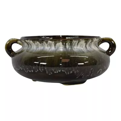 Buy Robinson Ransbottom Ohio Pottery Vintage 1960s White Brown Handled Bowl Planter • 25.46£