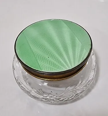 Buy Vintage Cut Glass Dressing Table Bon Bon Trinket Jar With Lid • 14.99£