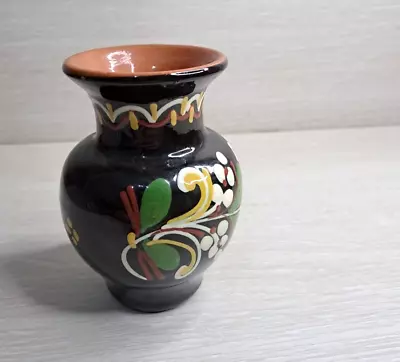 Buy Vase Antique Pottery Hand Painted Art Signed Vintage Floral Pattern Clay Decor • 45.47£