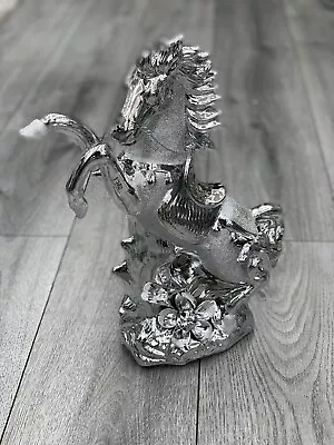 Buy Xxl Italian Silver Horse Romany Bling Ornament Best For Home Decor And Gift • 26.99£