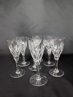 Buy Set Of 7 ~ Stuart Crystal Sherry Glasses ~ Salisbury Pattern  ~ 4.5  Tall • 70£