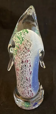 Buy Murano Mulitcolor Penguin With Label. 6”x2”- Weighs 14 Ounces. Please Read. • 19.27£