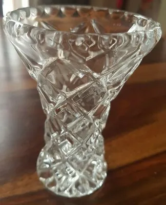 Buy Antique Lead Crystal Small Dressing Table Vase - Beautiful And Delicate • 2.99£