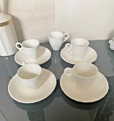 Buy Grindley England Small Ceramic Cup And Saucer Set X 4 Cream Petal • 14.99£