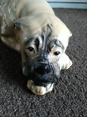 Buy Szeiler Pottery BOXER Dog Huge 12” • 65£
